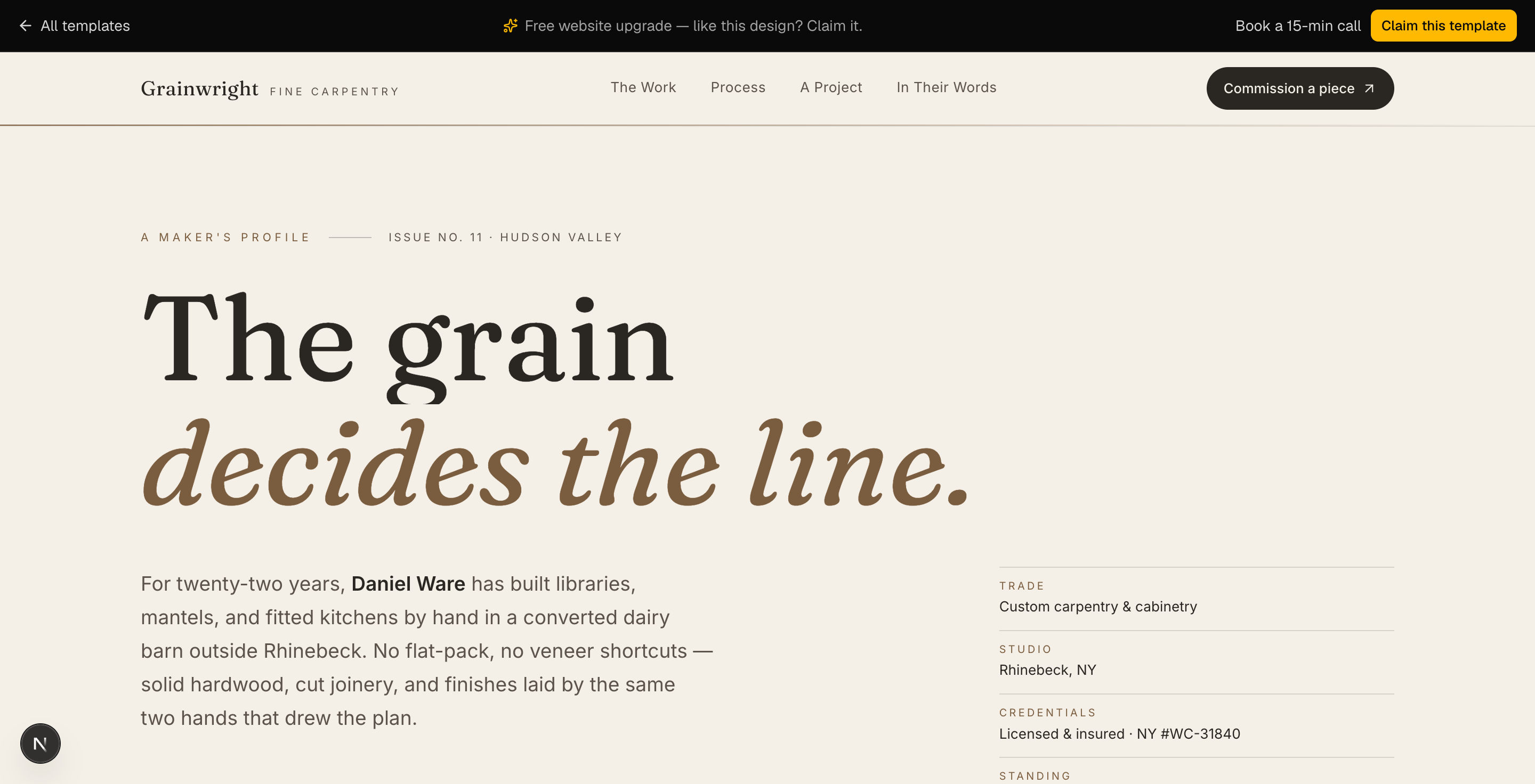 Grainwright Fine Carpentry preview