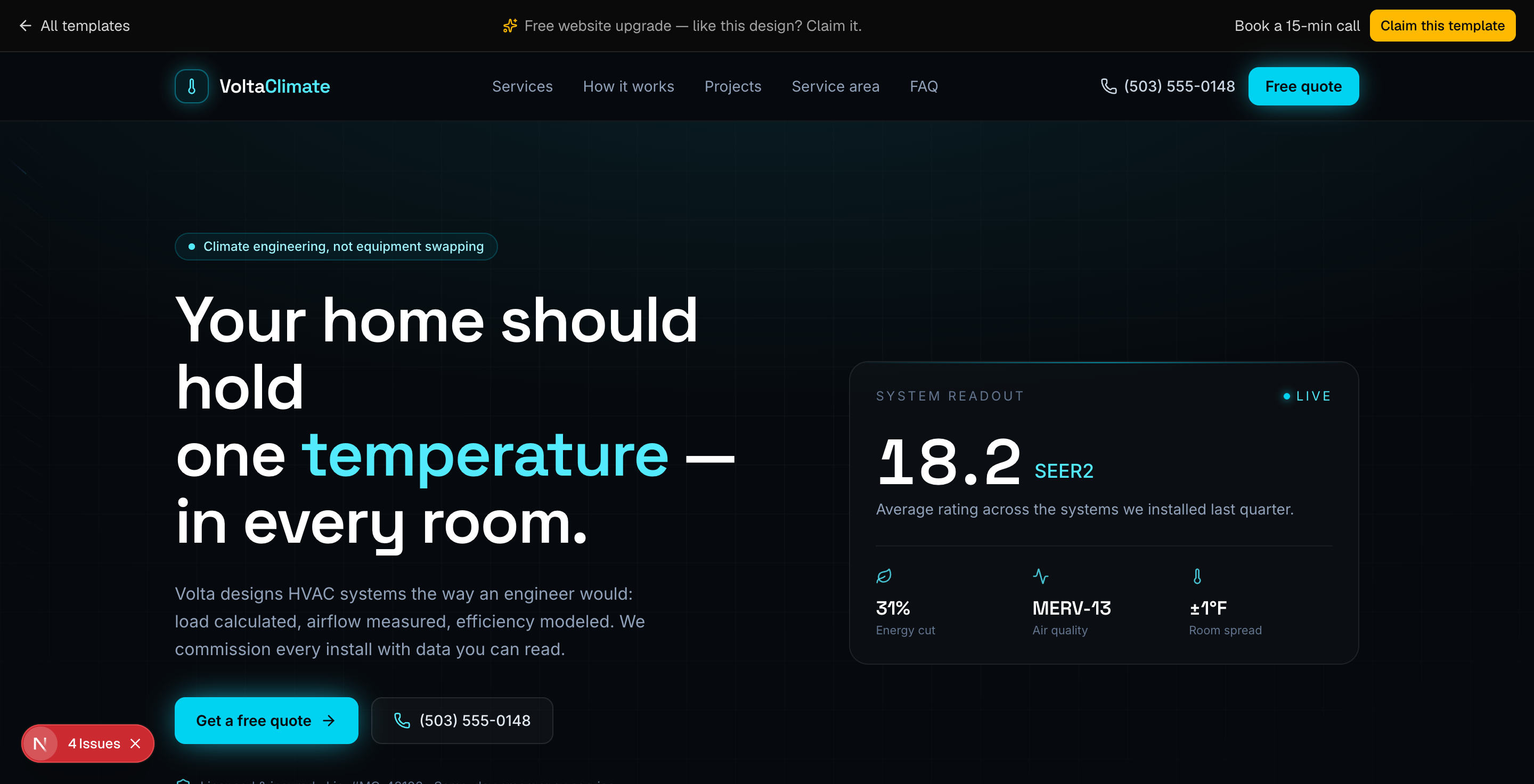 HVAC template preview